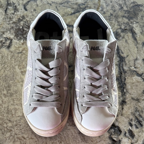 P448 Gray and Cream Athletic Shoes - Picture 4 of 5